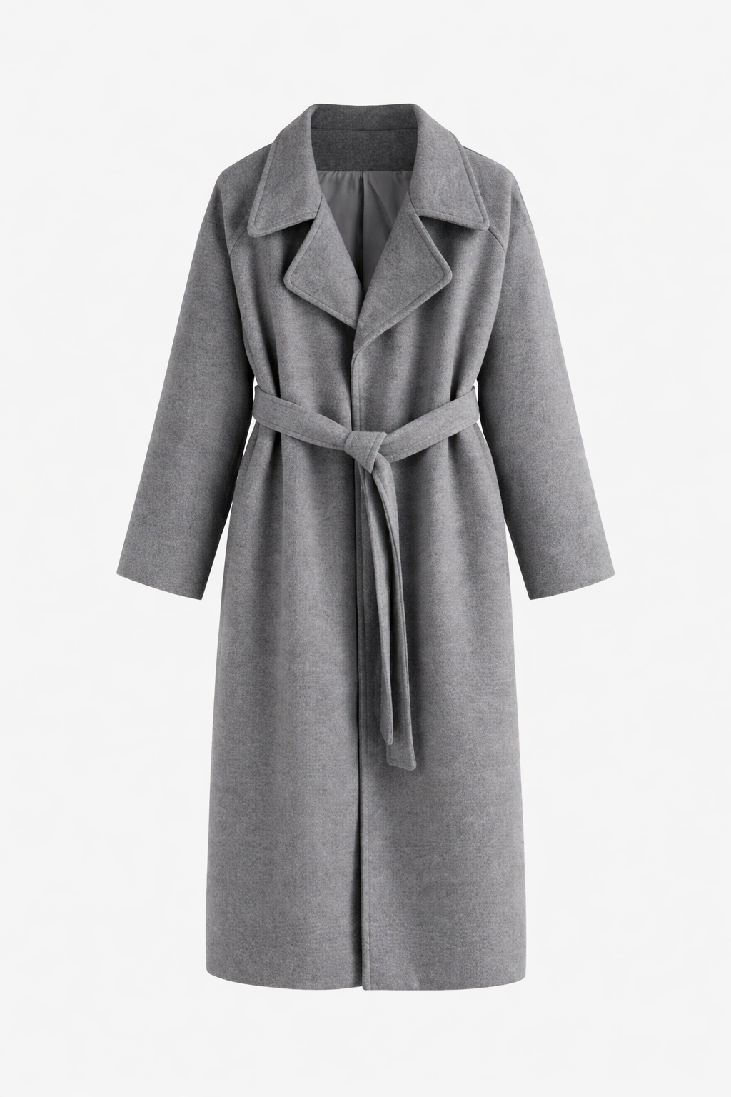 Shulamit - Elegant Long Sleeve Overcoat With Belt