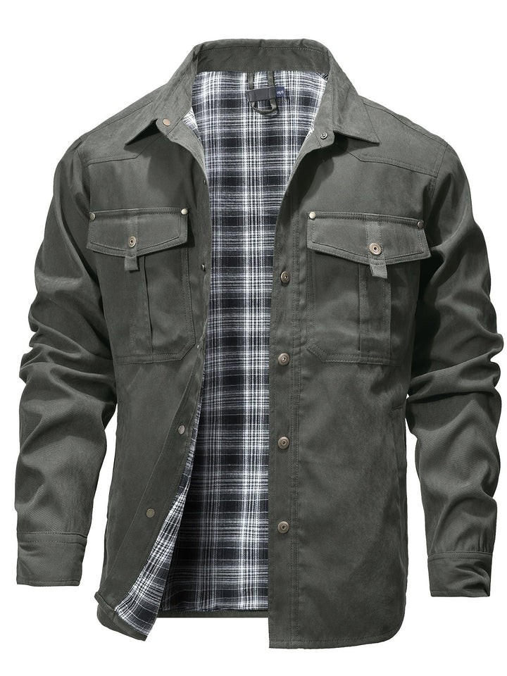 Evrypidis - Casual Long Sleeve Cargo Jacket