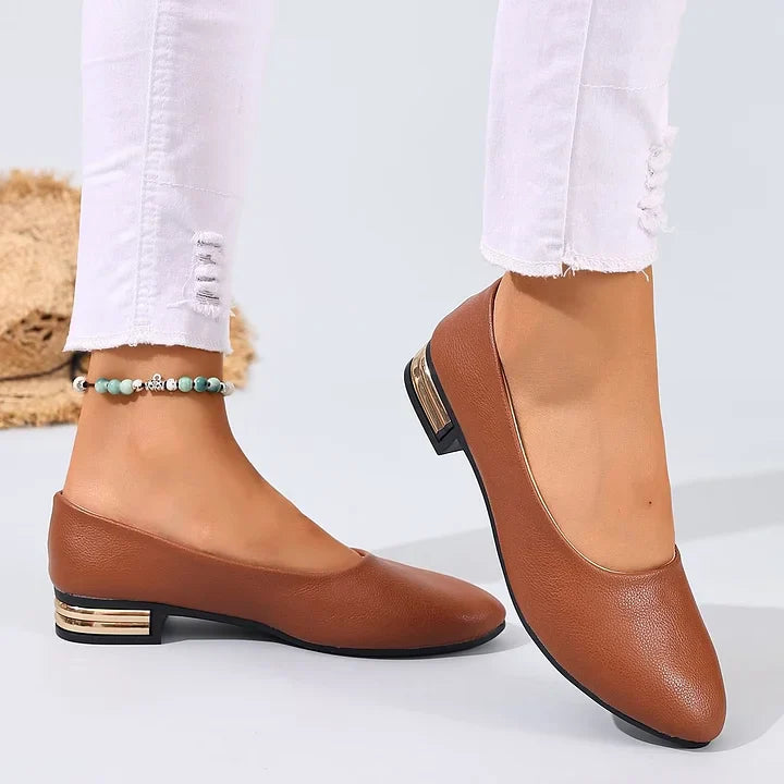 Oskana - Leather Comfy Flat Loafers