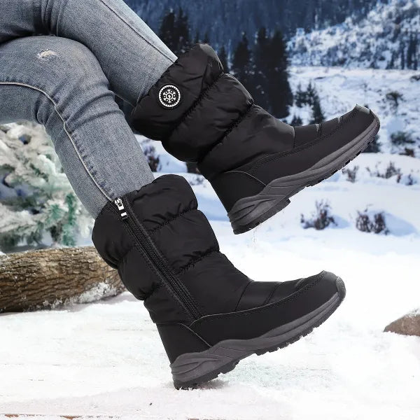 Neria - Snow Boots With Side Zipper
