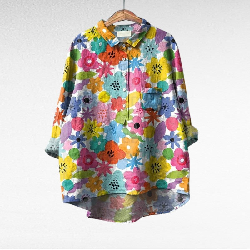 Shania - Oversized Long Sleeve Blouse
