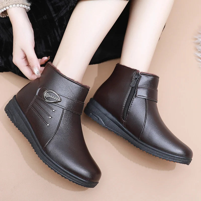Petruta - Suede Warm Ankle Boots