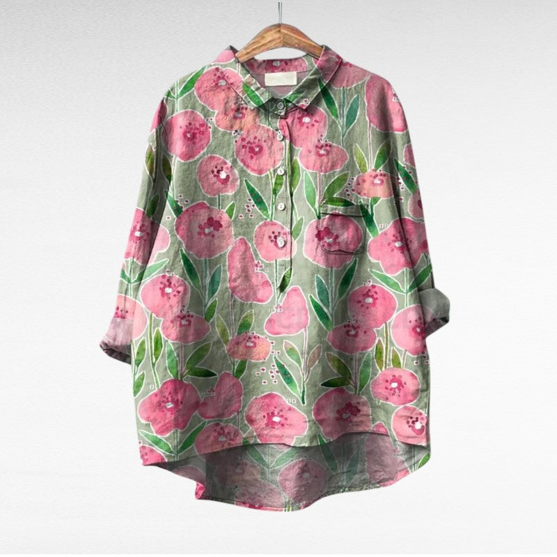 Shania - Oversized Long Sleeve Blouse