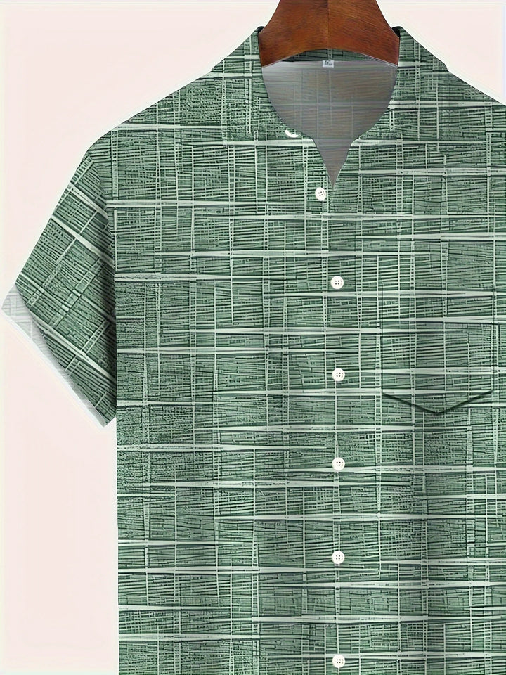 Haroyan - Stylish Plaid Stripe Pattern Shirt