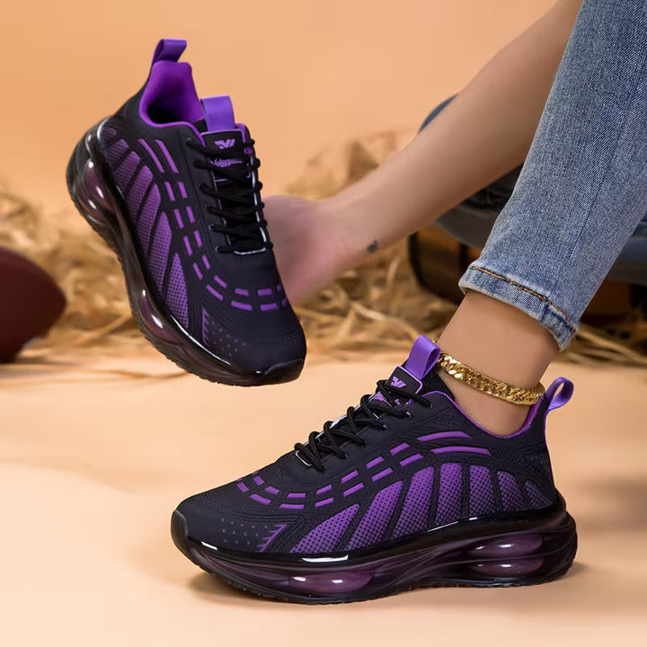Vesperzone - Sneakers With Gradient Panels and Chunky Soles