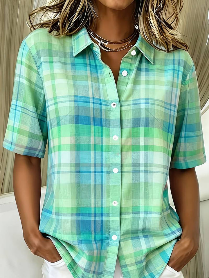 Endrita - Casual Short Sleeve Shirt With Button
