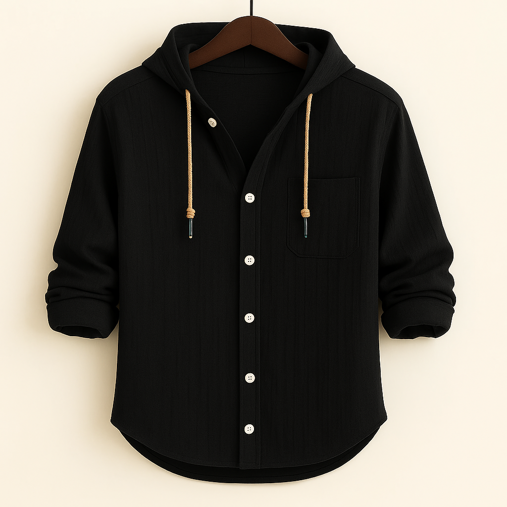 Freddie - Luxury Cotton Hooded Shirt
