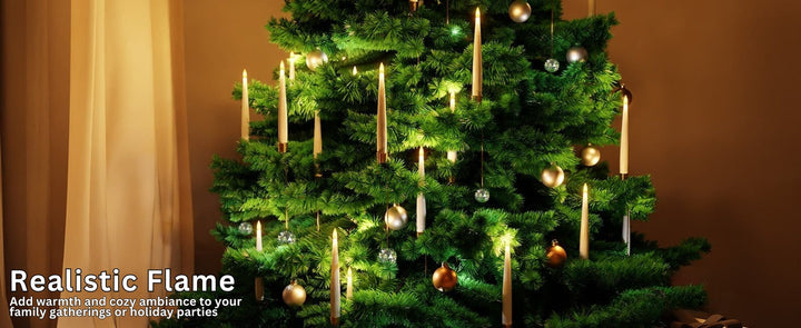 TreeLume - Christmas Tree Led Candles With Crystal Ball Hook