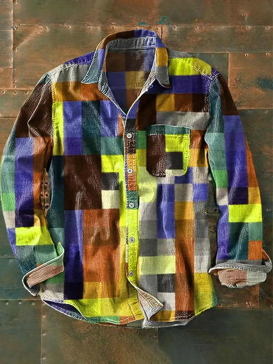 Germaine - Unisex Simple Rainbow Color Long Sleeve Shirt