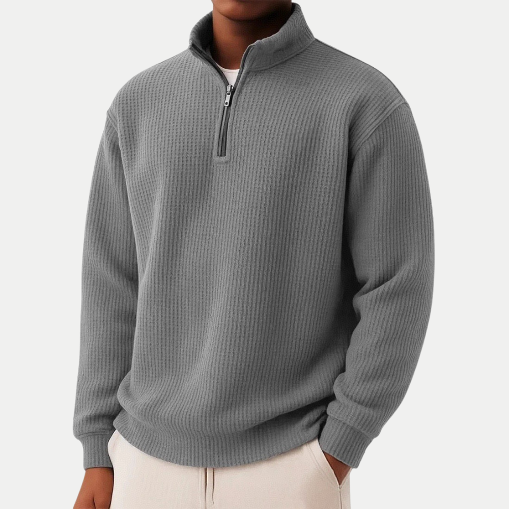 Shachar - Casual Zip-Up Sweater