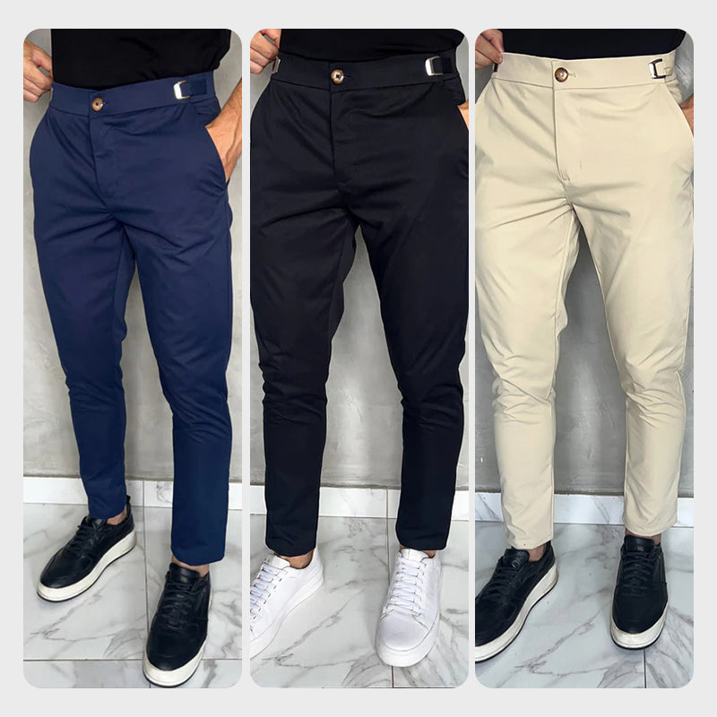 Matan - Classic Stretch Slim Fit Trousers