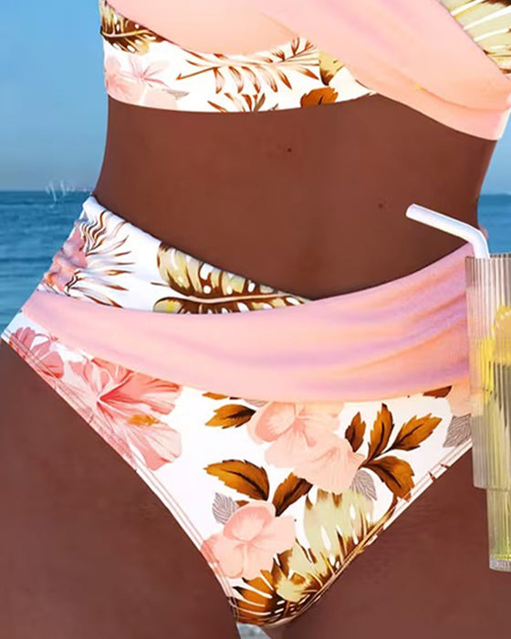 Killiane - Floral Contrast Split Bikini