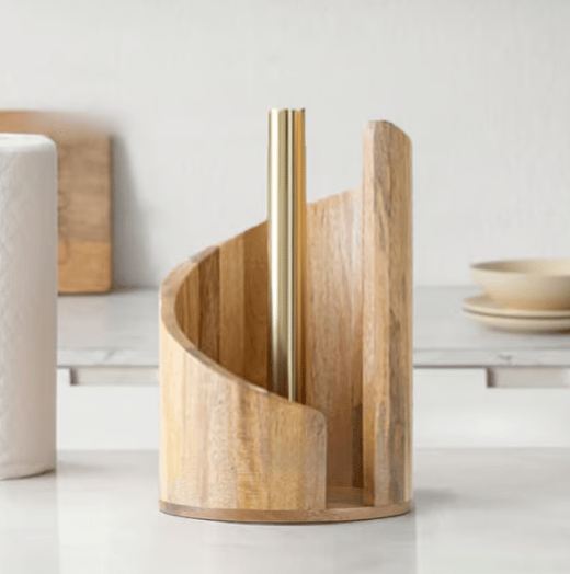 WoodRipple -  Wooden Toilet Paper Holder Stand