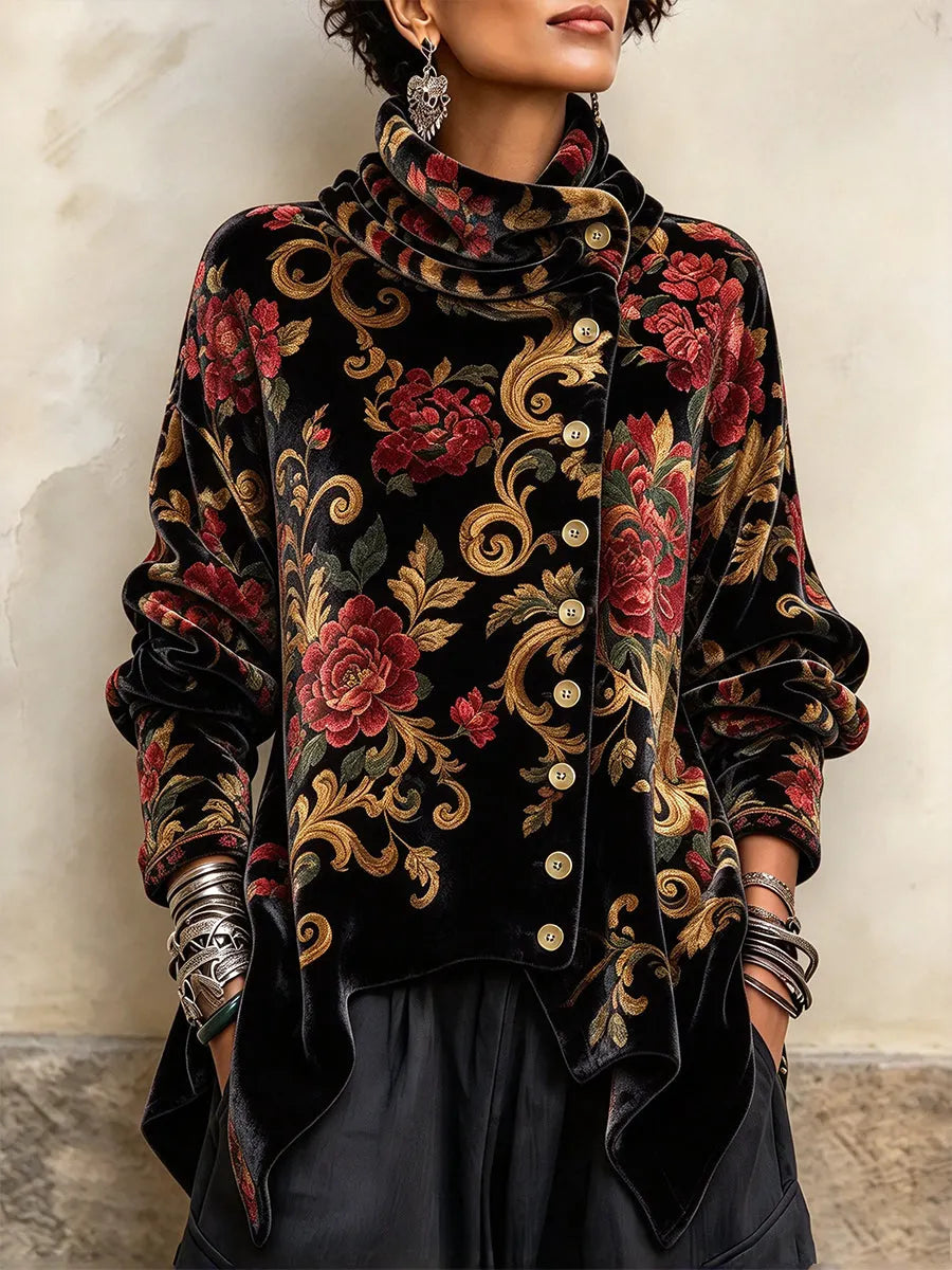 Kiarette - Vintage Floral Print Top