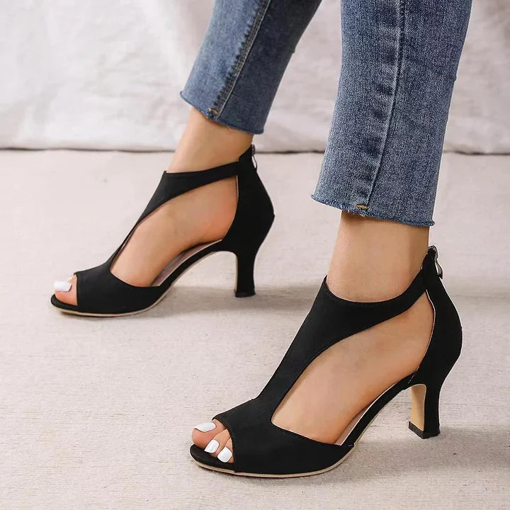 Kalysha - Fish-Shaped Back Zipper Heels