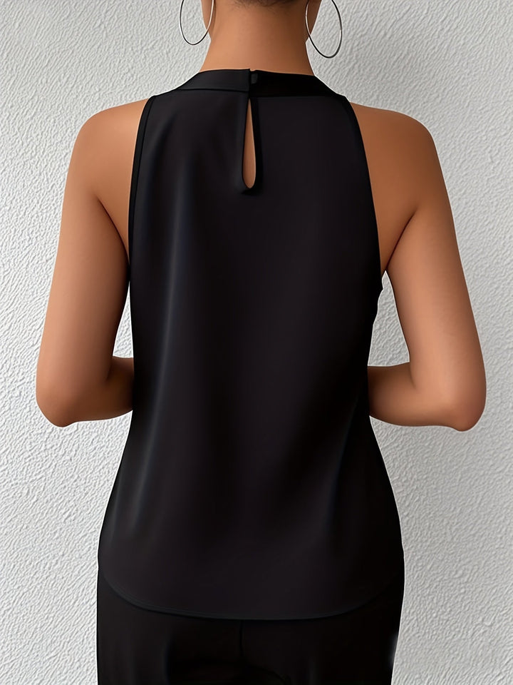 Cerys - Elegant Sleeveless Polyester Blouse