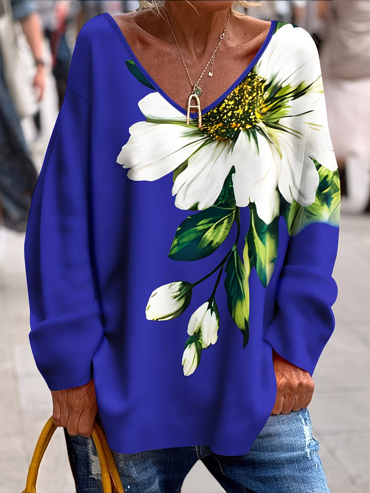 Daphna - Oversized Floral Print T-Shirt