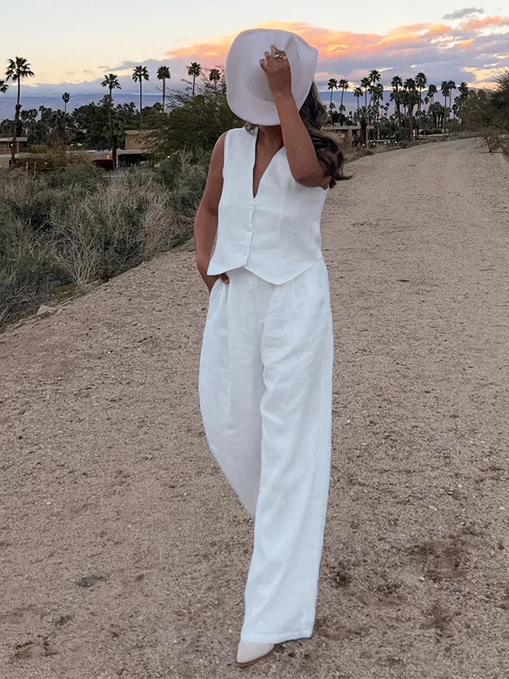 Jorja - Elegant Sleeveless Two Piece Outfit Set