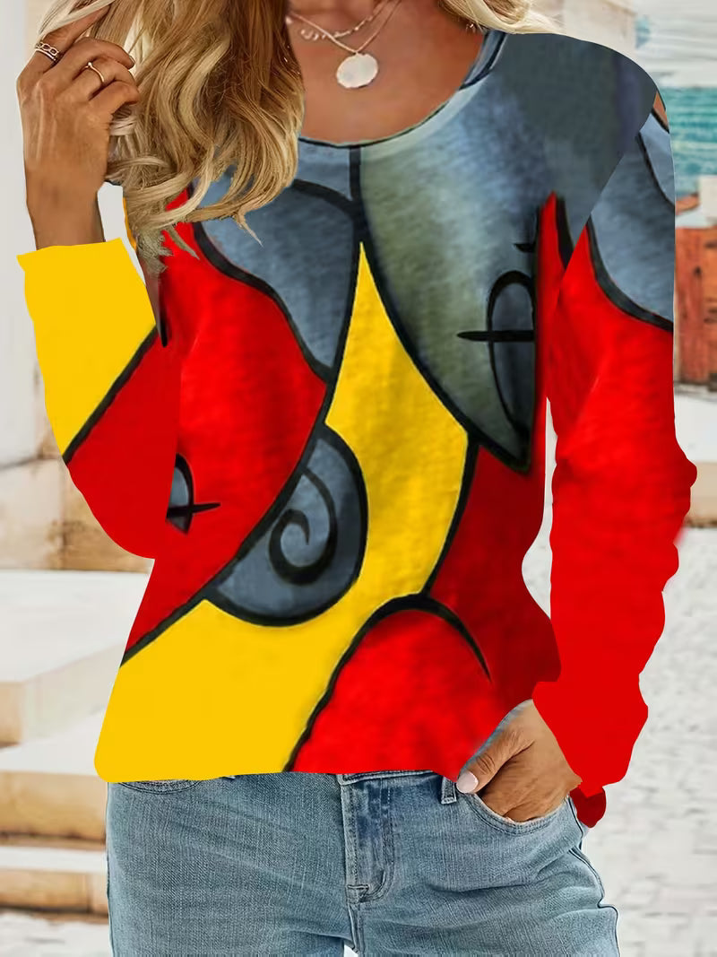 Vespis - Abstract Geometric Print Top