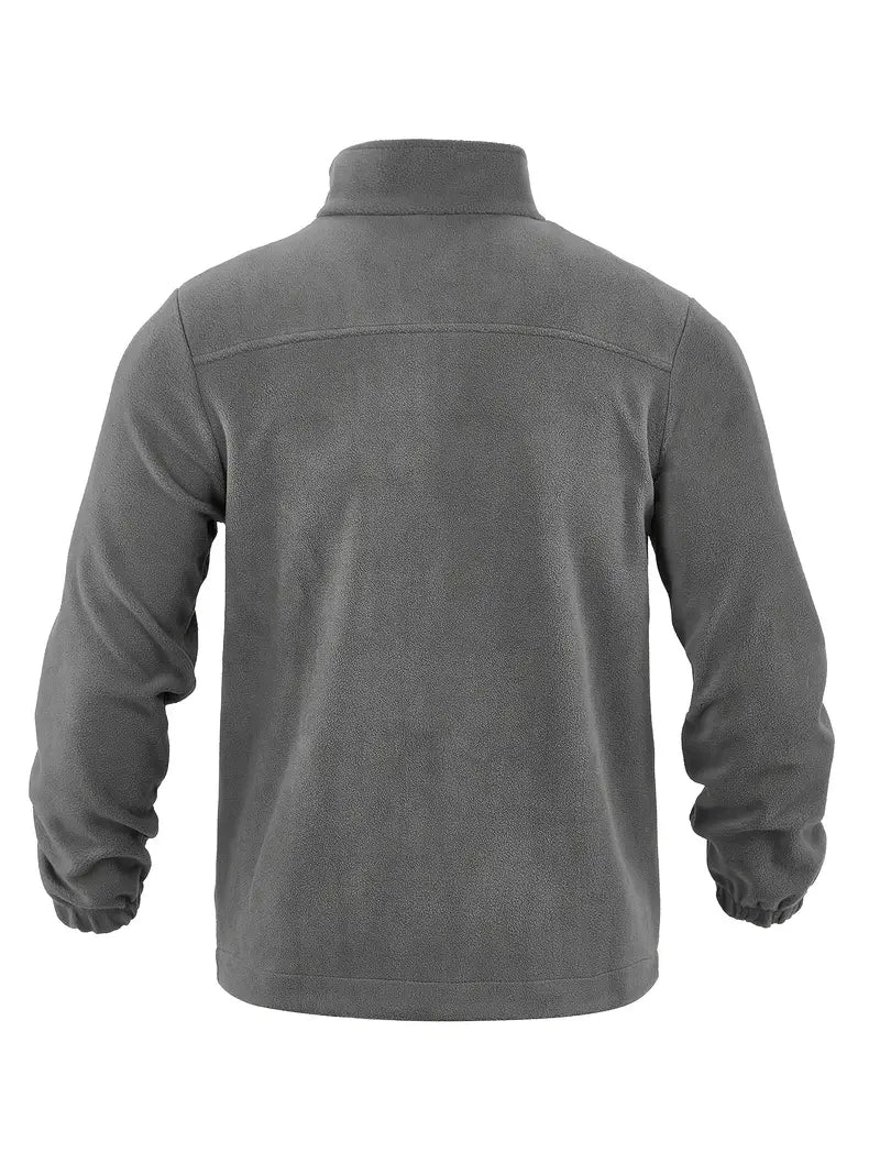 Barron - Casual Zip-Up Fleece Jacket With Pocket
