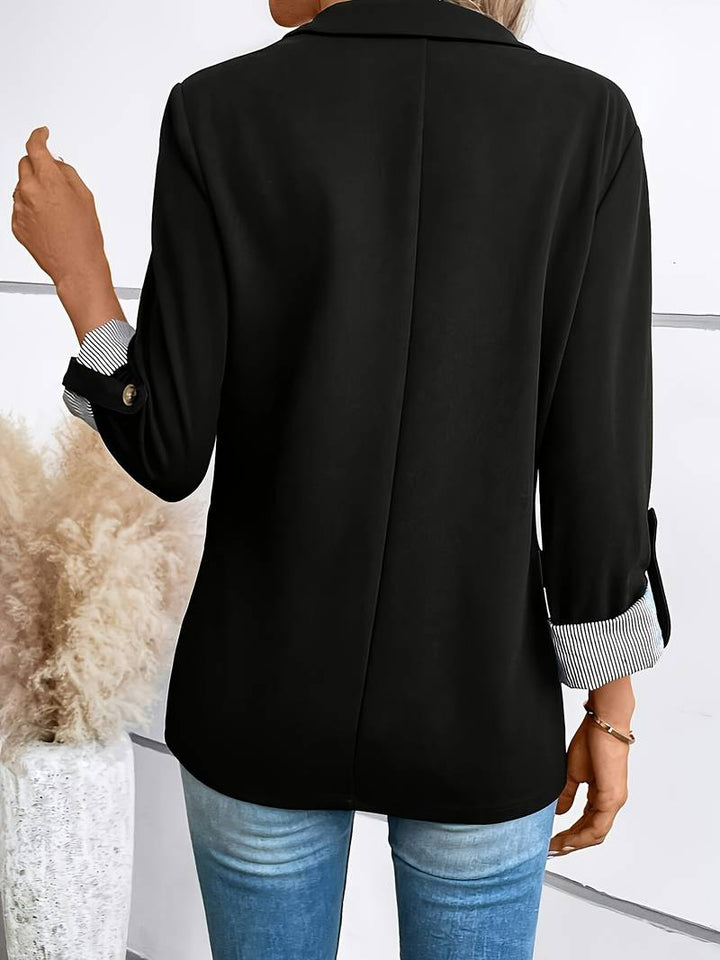Galiah - Elegant Double Breasted Blazer With Lapel Collar