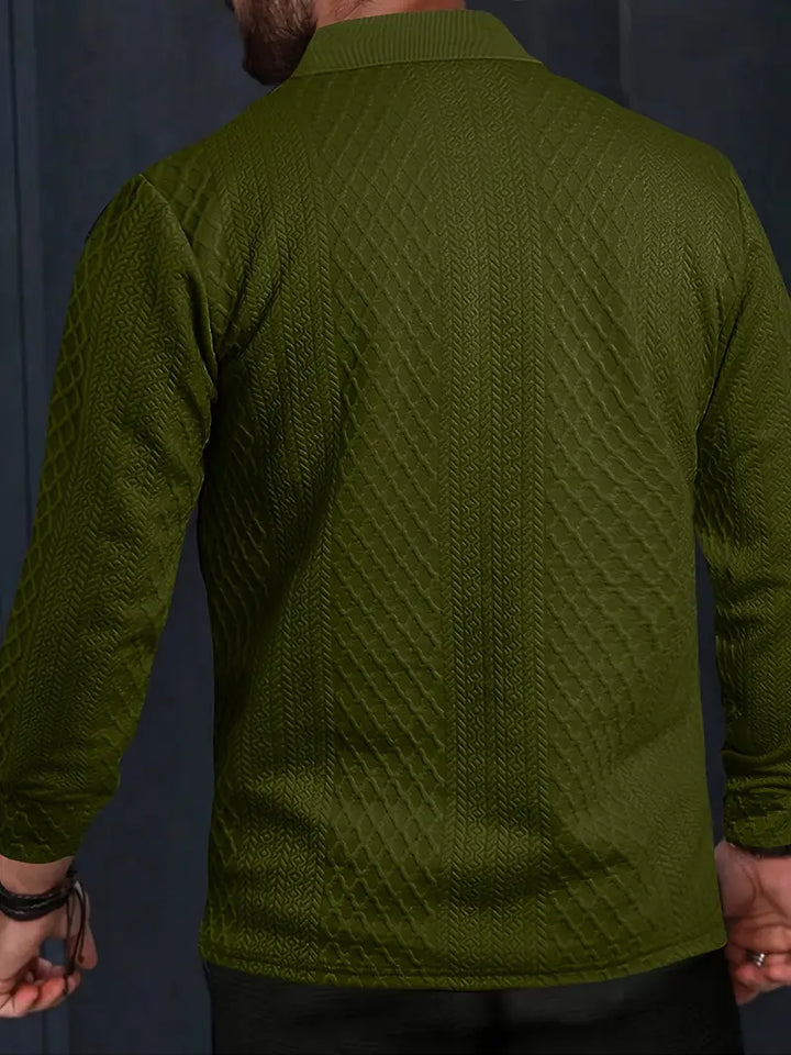 Benoit - Lior Textured T-shirt With Jacquard Collar