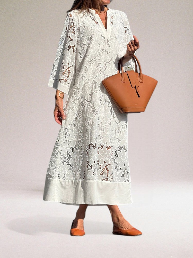 Hafina - Luxurious Lace Maxi Dress