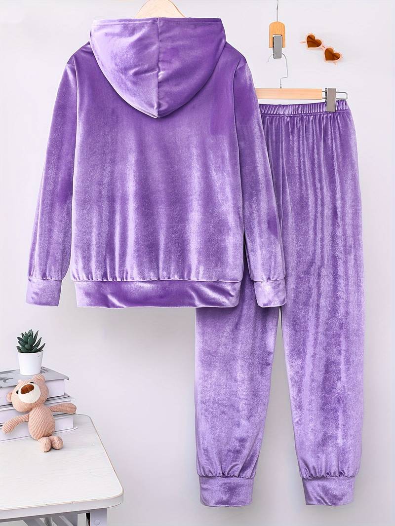 Tiferet - Elegant Hooded Sweater And Trousers Set
