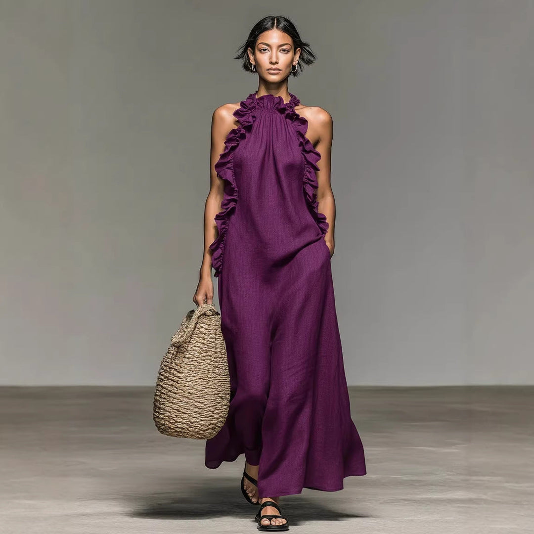 Vasara - Bohemian Maxi Dress With Ruffles