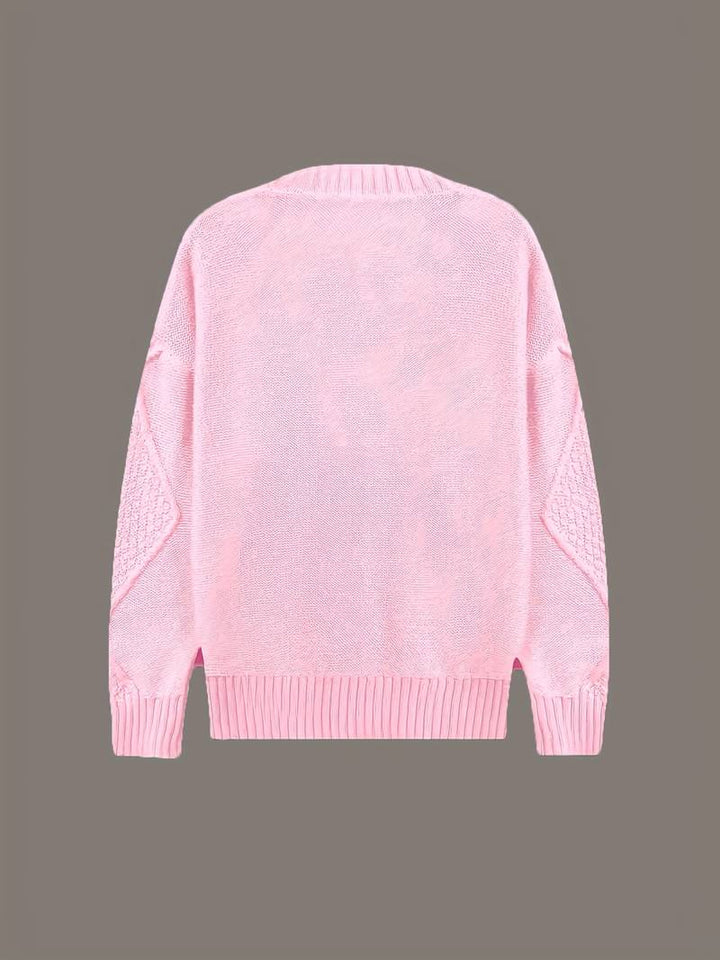 Tzvia - Casual V-Neck Knitted Sweater