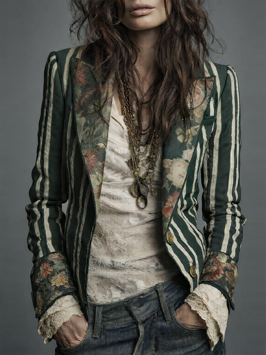 Shalisa - Bohemian Striped Blazer