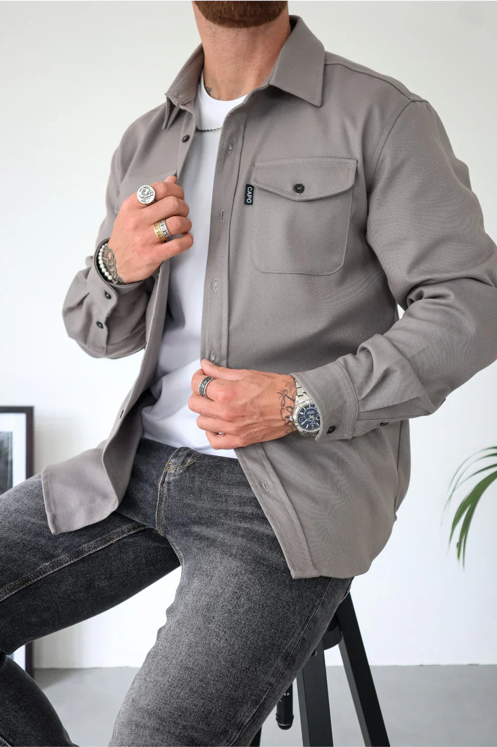 Dewid - Button Up Shirt With Front Pockets