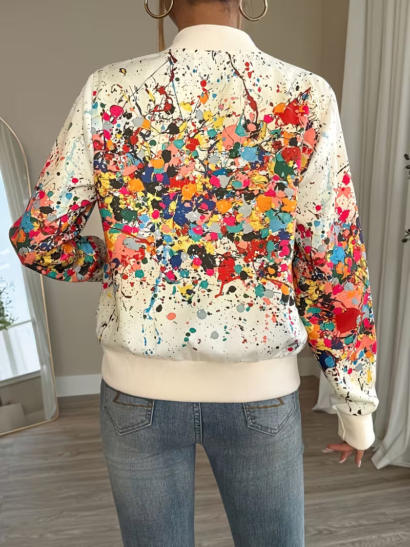 Deloova - Vibrant Tie-Dye Print Jacket