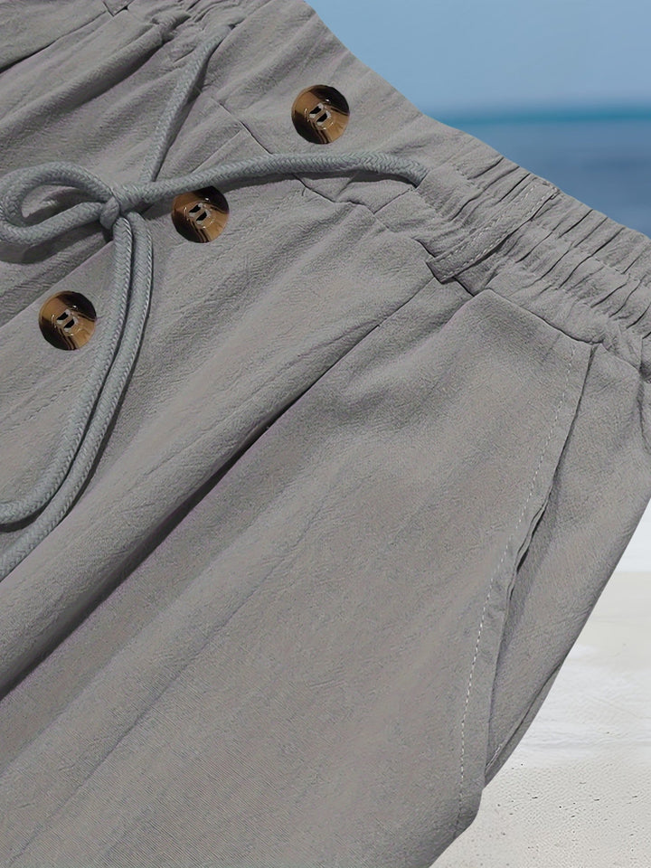 Aznar - Casual Linen Elastic Pant
