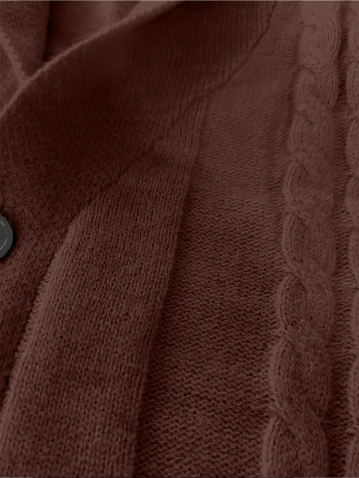 Hatem - Casual Long Sleeve Knitted Cardigan
