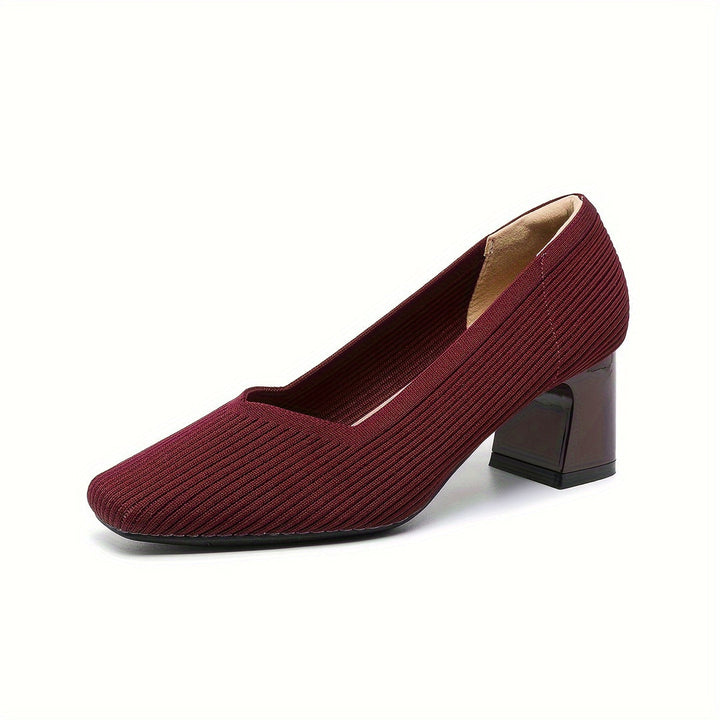 Joleen - Stylish Chunky Heel Pumps
