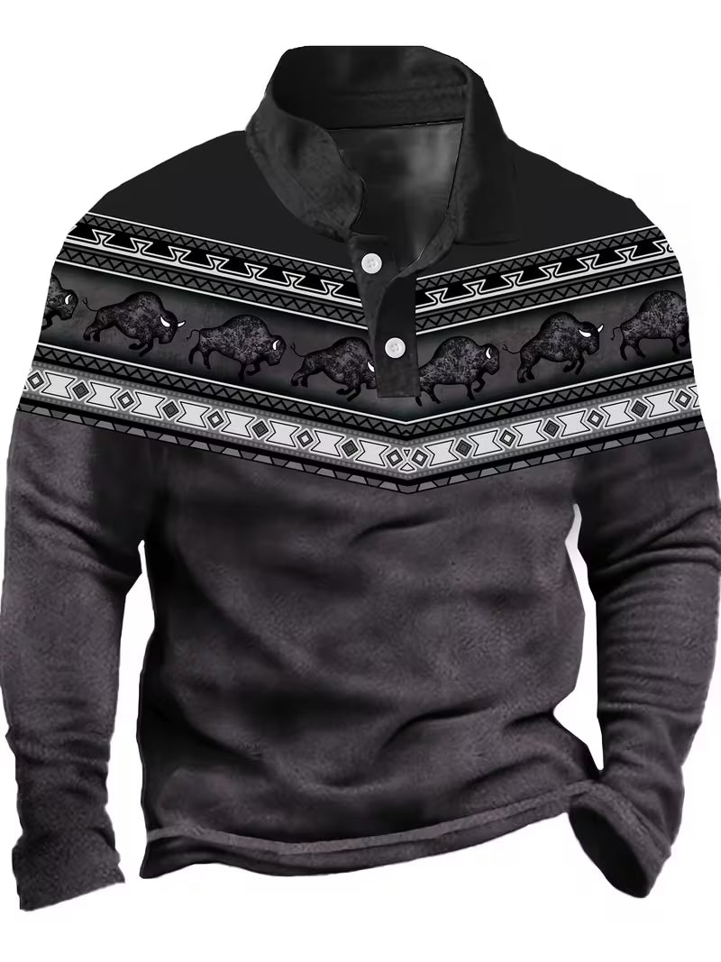 Tamas - Casual Vintage Color 3D Print Polo Shirt