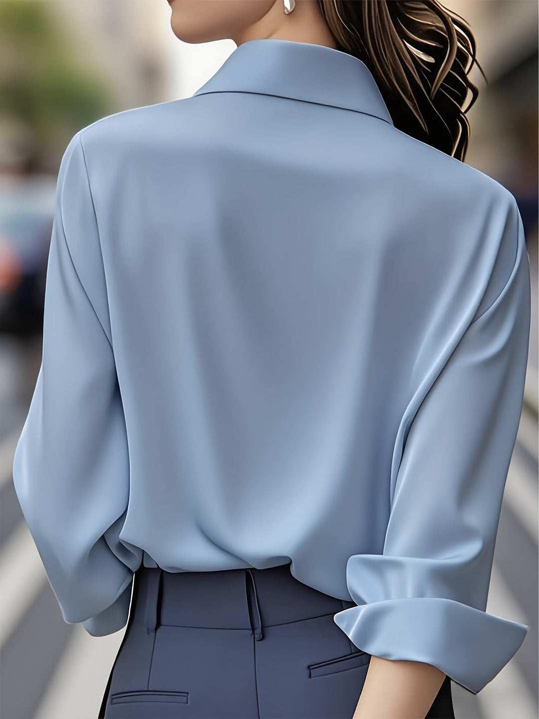Elenochka - Stylish Long Sleeve Button Up Shirt