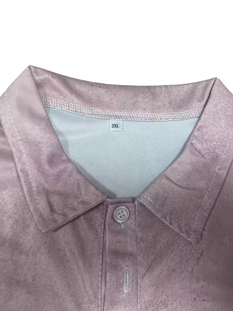 Giles - Stylish 3D Sailboat Print Lapel Shirt