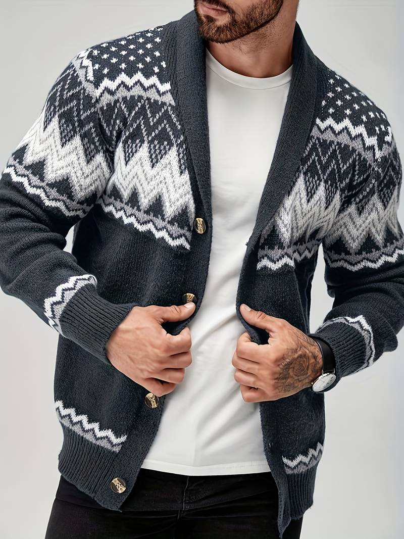 Elroy - Casual Geometric Pattern Sweater