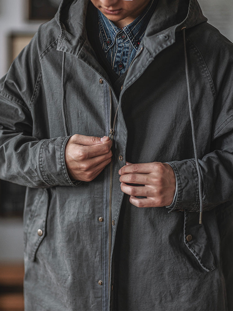 Ragnar - Vintage Millitary Style Hooded Jacket