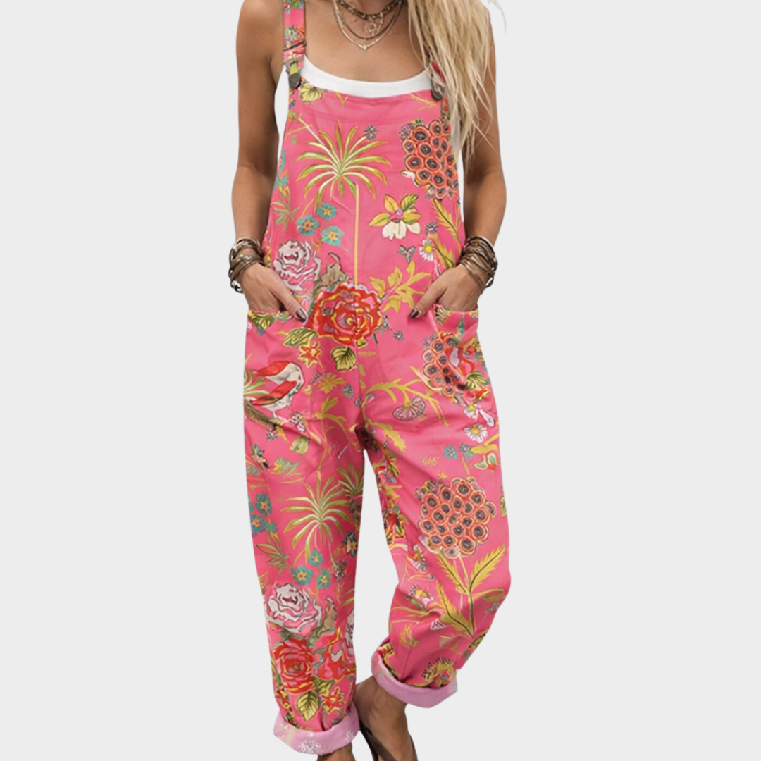 Coleene - Flower Print Jumpsuit