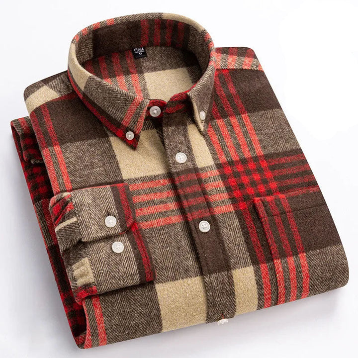 Hansamu - Elegant Long Sleeve Shirt With Button