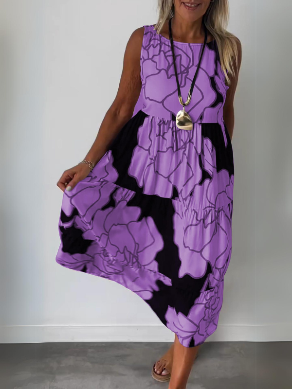 Hertha - Wanda Printed Sleeveless Dress