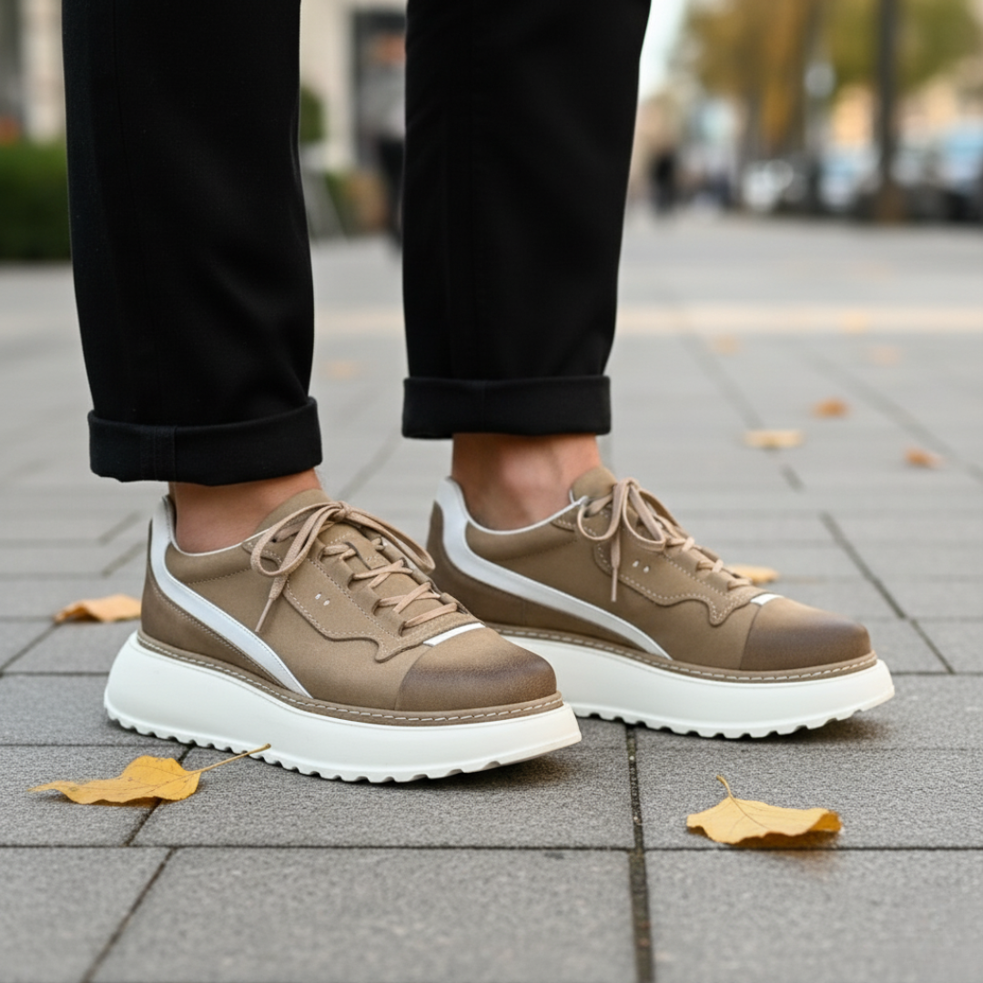 Douglas - Chunky Sole Leather Sneakers