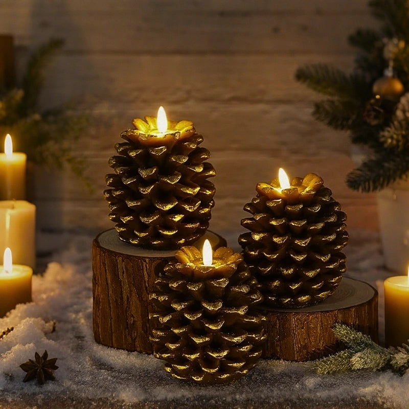 ForestFlame - Mood Pine Cone Flameless Candle