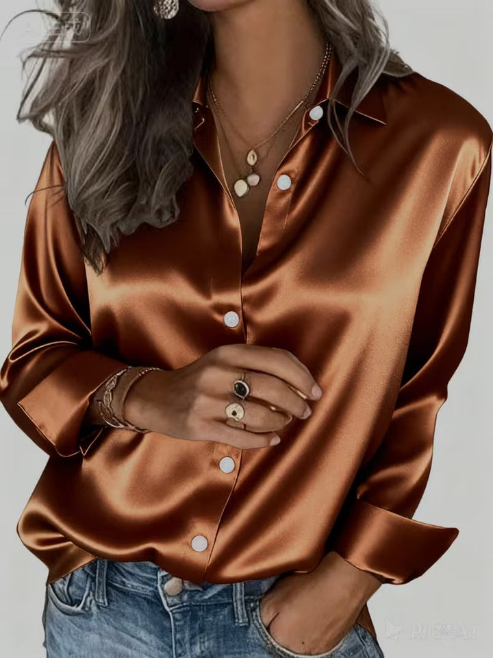 Kelina - Long Sleeve Button-Up Shirt