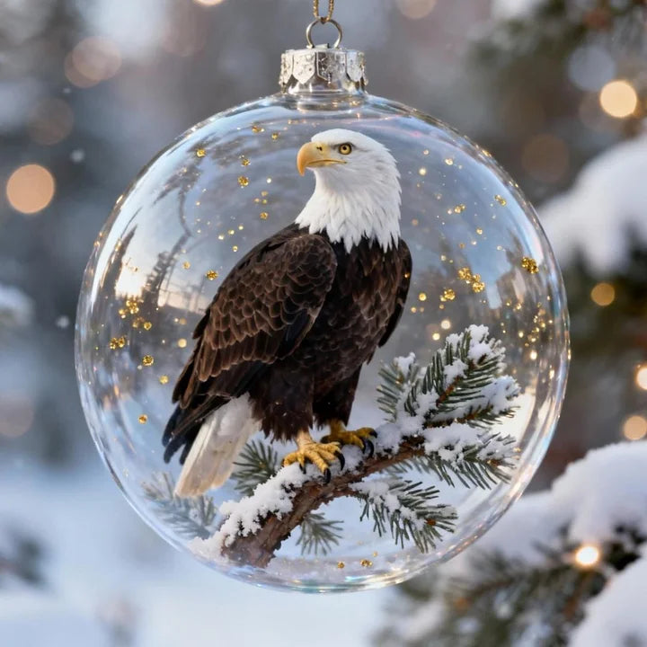 FrostFlight - Collection Of Glass Christmas Baubles With Cute Birds