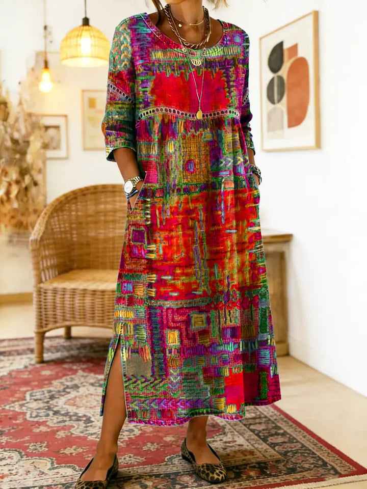 Nihada - Artistic Flared Midi Dress