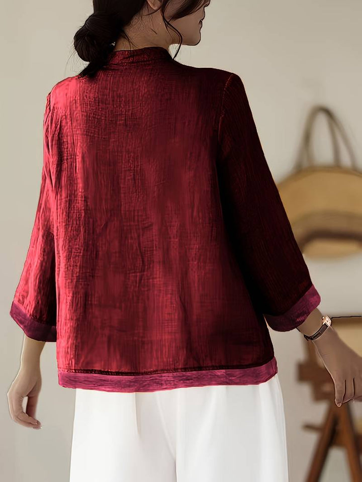 Sigal - Vintage Loose Fitting Shirt With Patchwork Design
